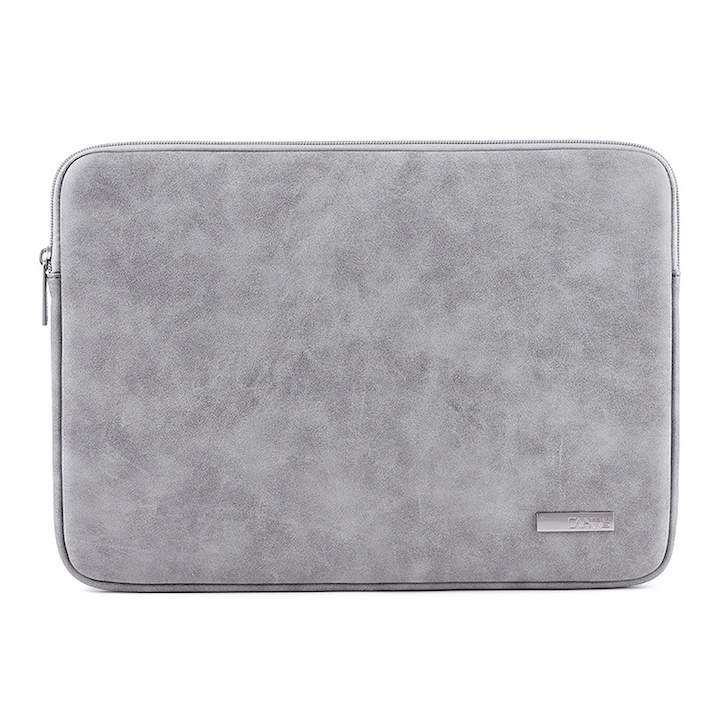 Husa de protectie pentru laptop Zeaicos, argintie, 12 inch, design compact, potrivita pentru MacBook Air/Pro