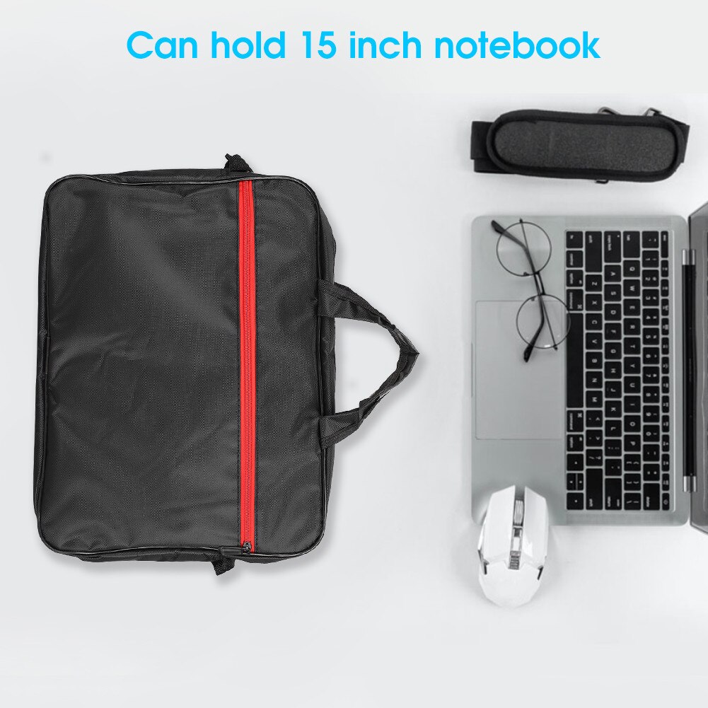 Geanta laptop Zeaicos 15 inch, neagra, compartiment captusit, buzunar cu fermoar detasabil