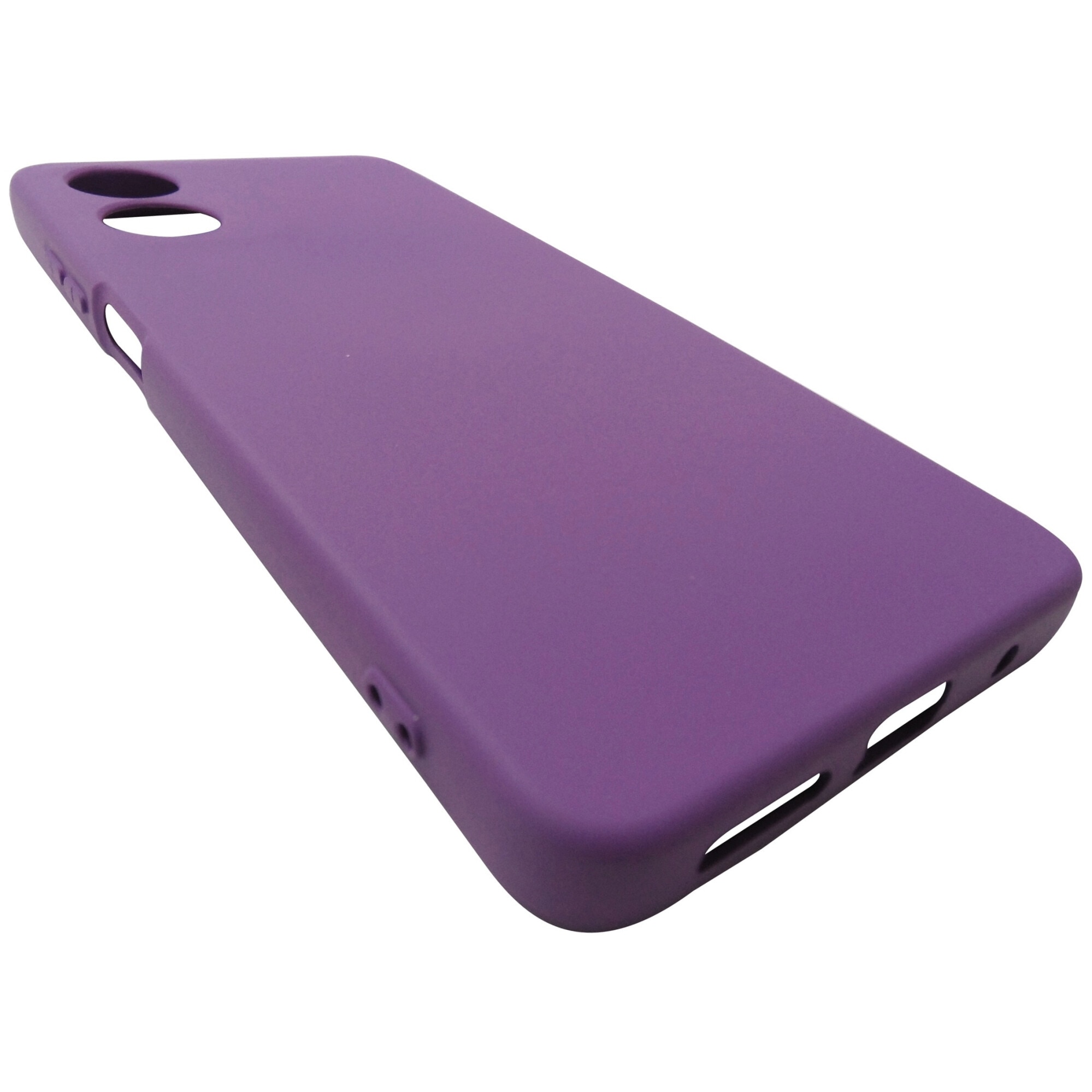 Husa silicon TPU Matte mov pentru Motorola Moto G04, G04s, E14