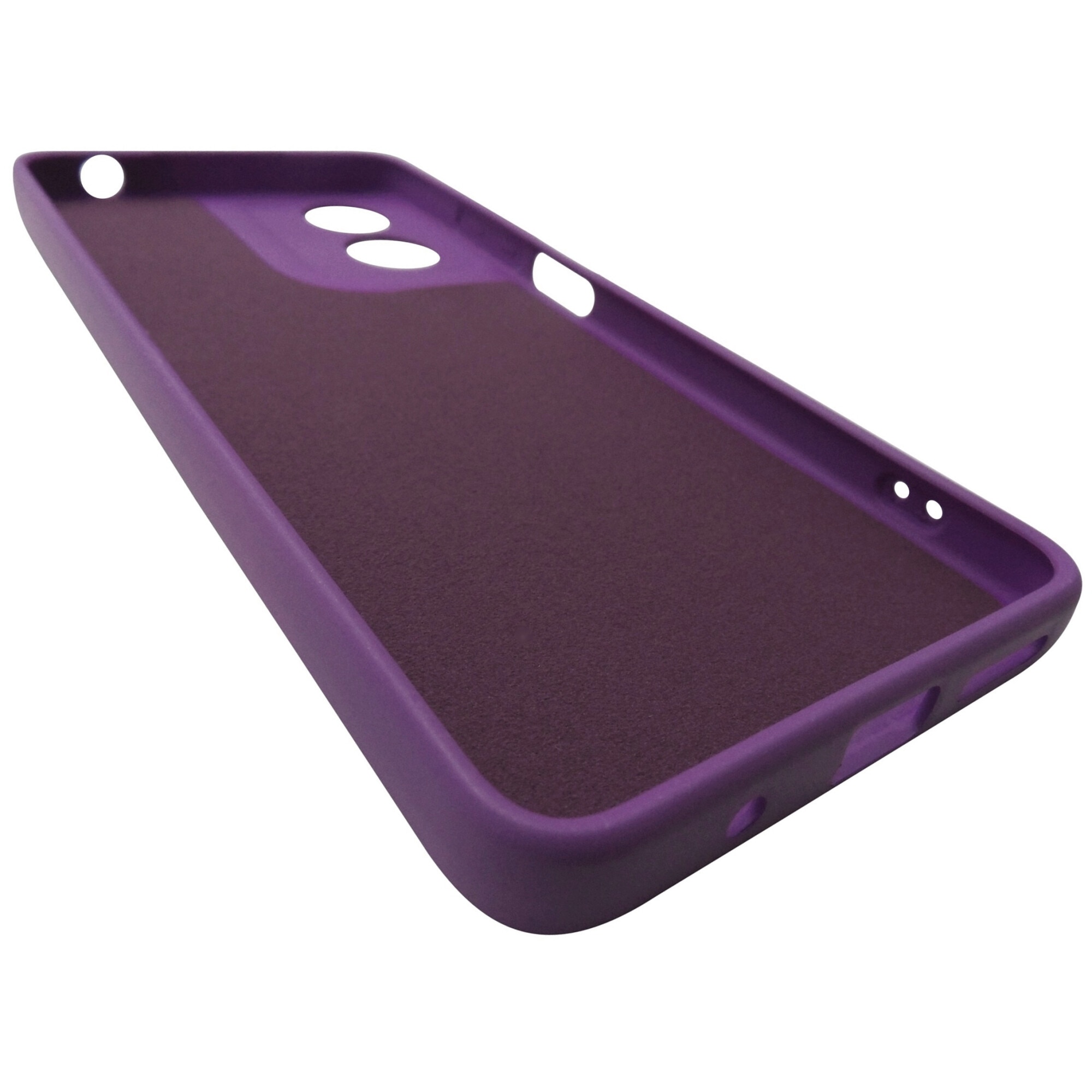 Husa silicon TPU Matte mov pentru Motorola Moto G04, G04s, E14