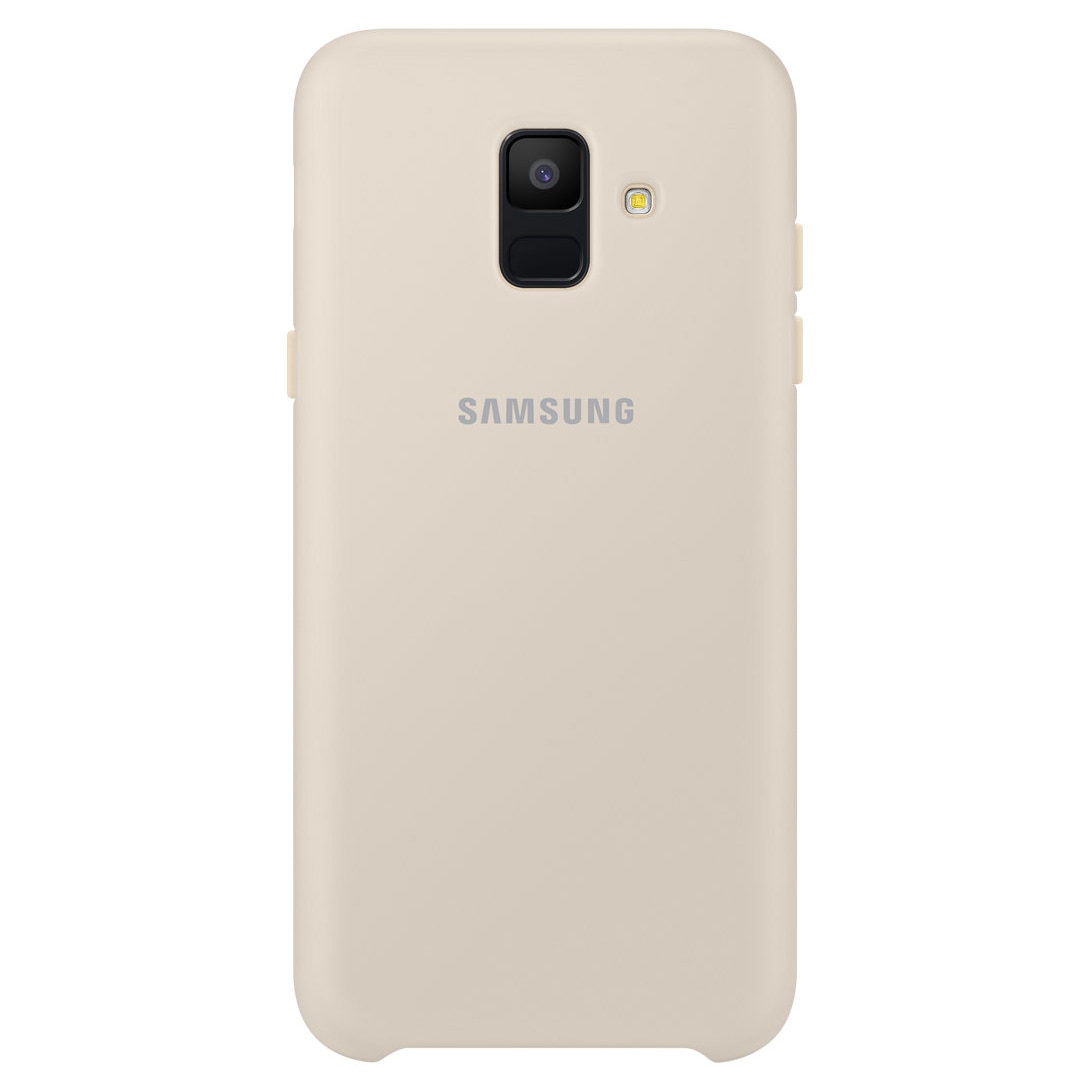 Husa Samsung EF-PA600CFEGWW Dual Layer (plastic + silicon) aurie pentru Samsung Galaxy A6 2018