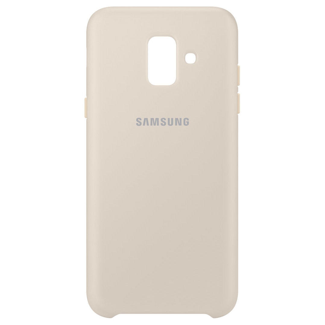 Husa Samsung EF-PA600CFEGWW Dual Layer (plastic + silicon) aurie pentru Samsung Galaxy A6 2018