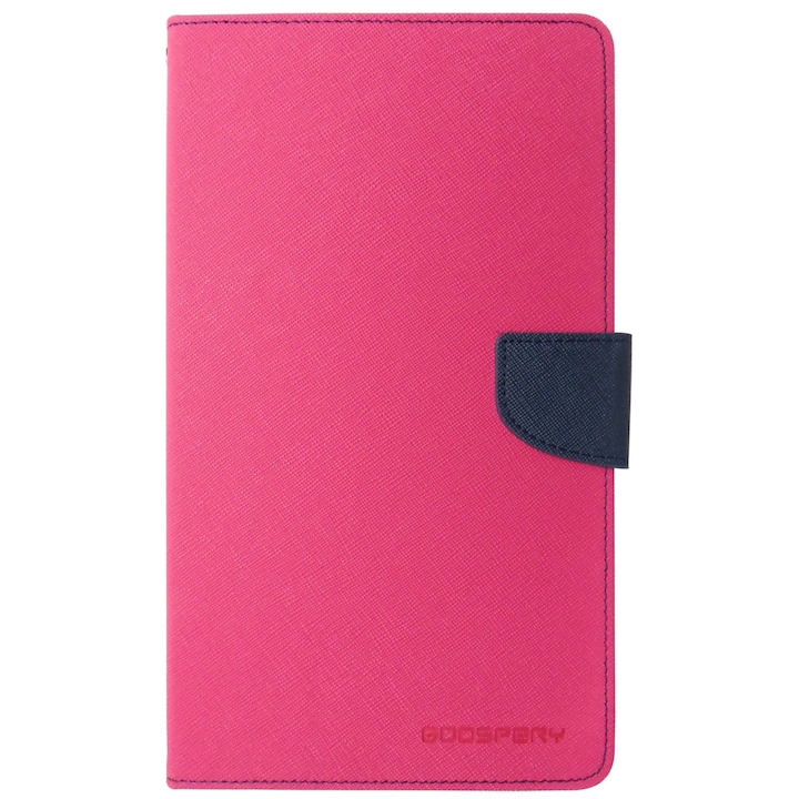 Husa tip carte Mercury Goospery Fancy Diary roz + bleumarin pentru Samsung Galaxy Tab 4 8.0 (SM-T330), Tab 4 8.0 LTE (SM-T335)