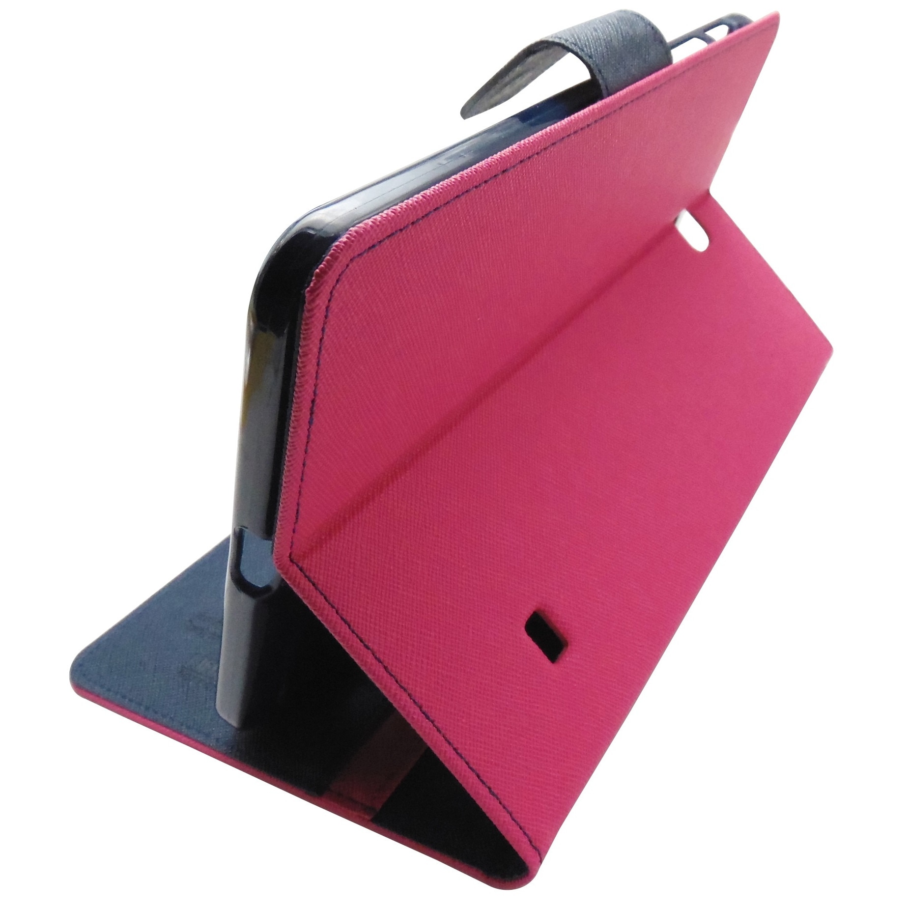 Husa tip carte Mercury Goospery Fancy Diary roz + bleumarin pentru Samsung Galaxy Tab 4 8.0 (SM-T330), Tab 4 8.0 LTE (SM-T335)