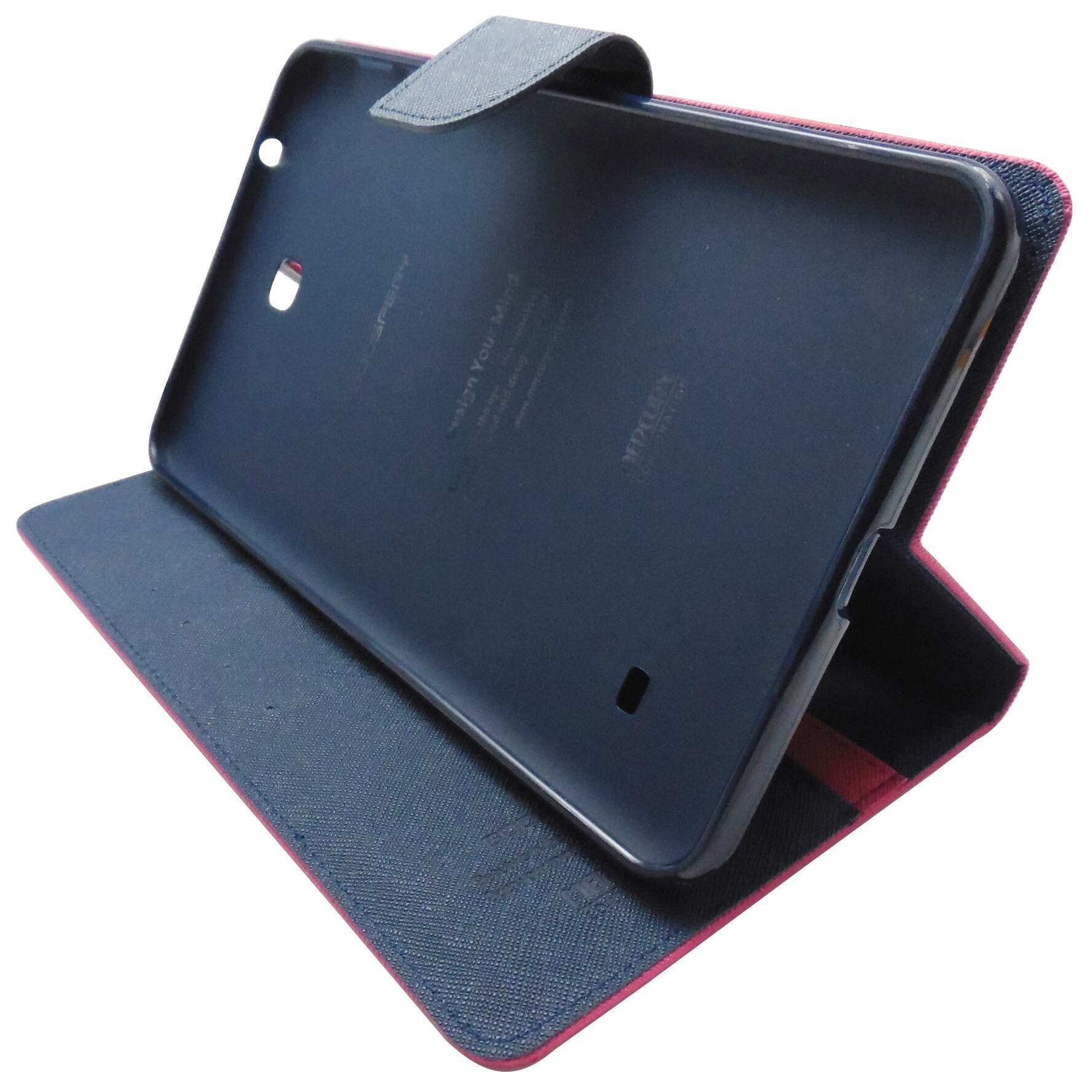 Husa tip carte Mercury Goospery Fancy Diary roz + bleumarin pentru Samsung Galaxy Tab 4 8.0 (SM-T330), Tab 4 8.0 LTE (SM-T335)