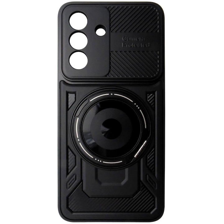 Husa spate TPU si PC negru, inel si stand, pentru Samsung Galaxy A57 5G