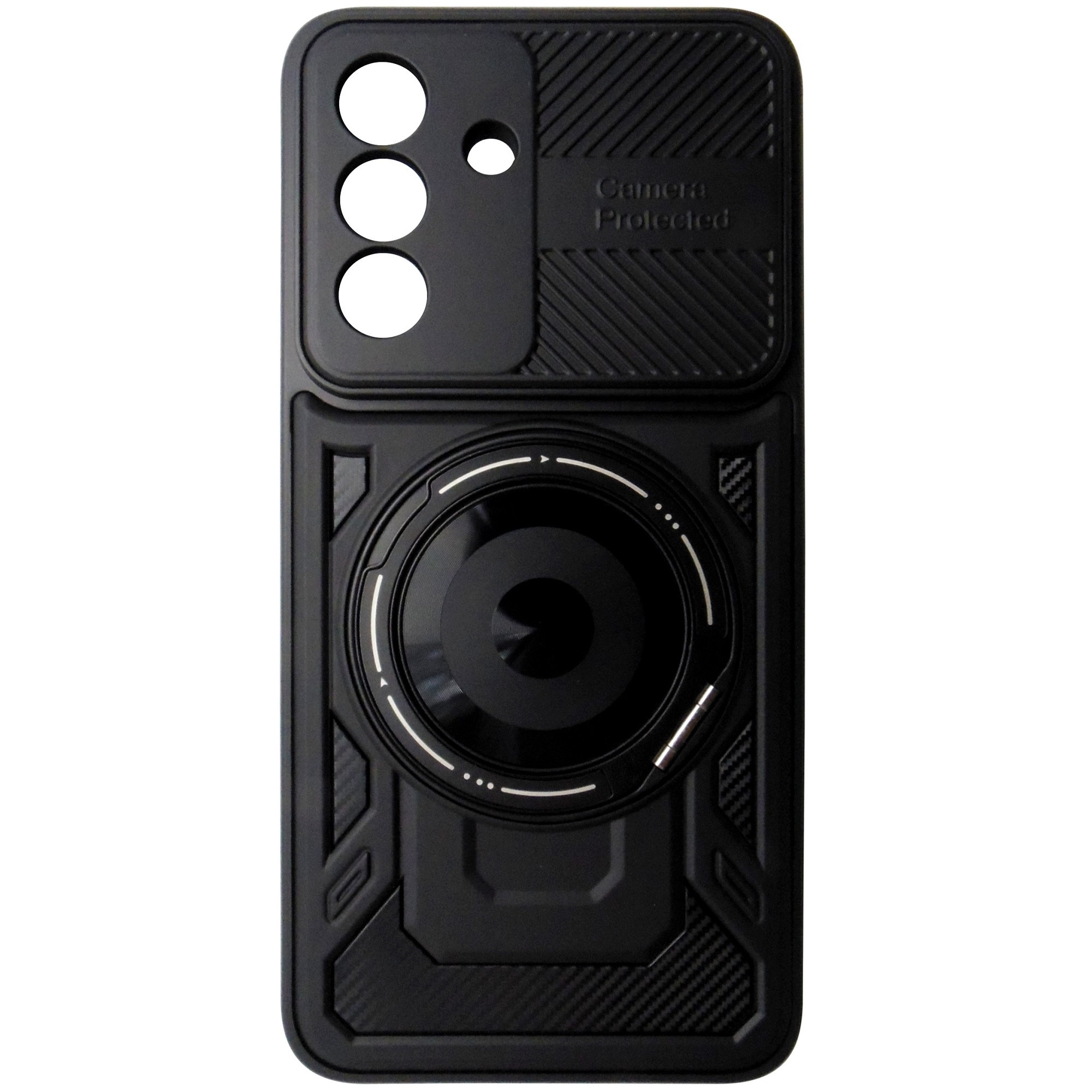 Husa spate TPU si PC negru, inel si stand, pentru Samsung Galaxy A57 5G
