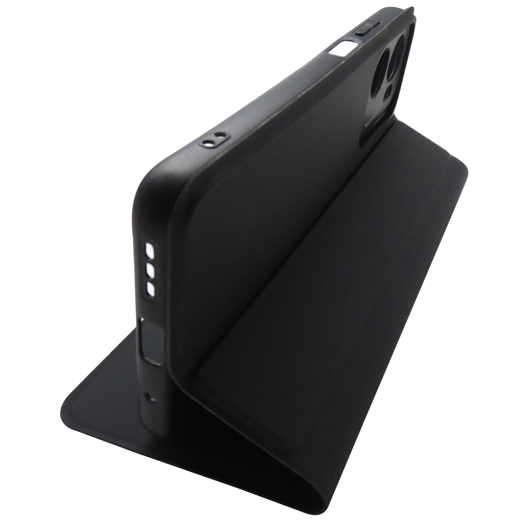 Husa tip carte cu stand Techsuit Magnet Skin neagra pentru Motorola Moto G05, E15