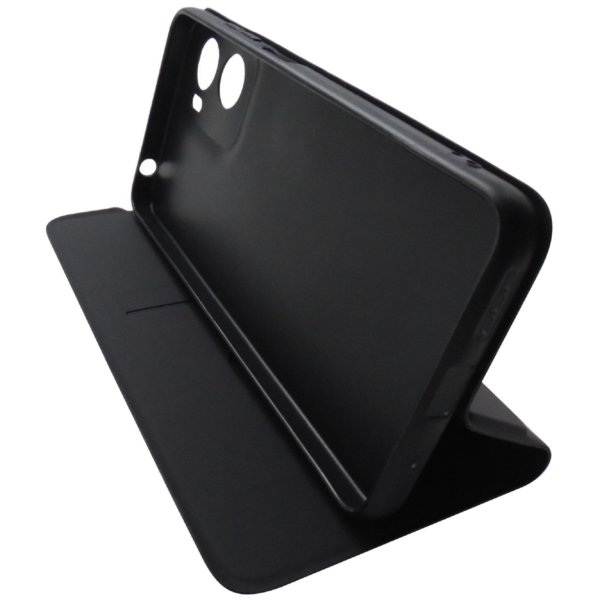 Husa tip carte cu stand Techsuit Magnet Skin neagra pentru Motorola Moto G05, E15