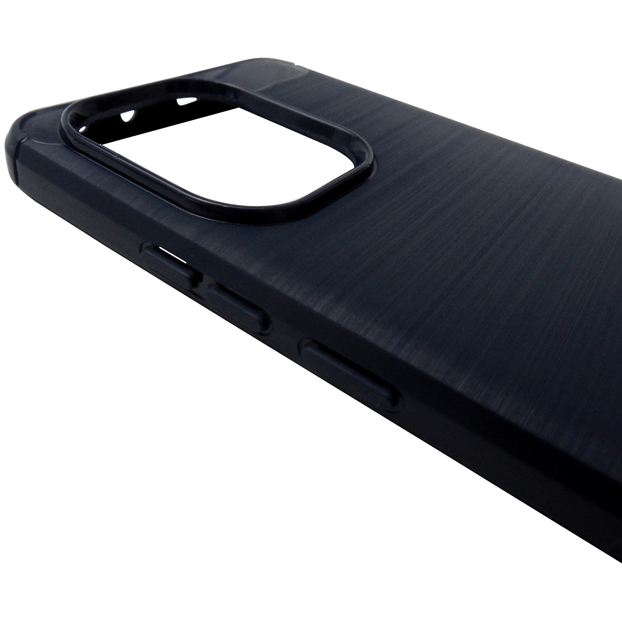 Husa tip capac spate Carbon silicon bleumarin pentru Xiaomi Redmi Note 13 4G