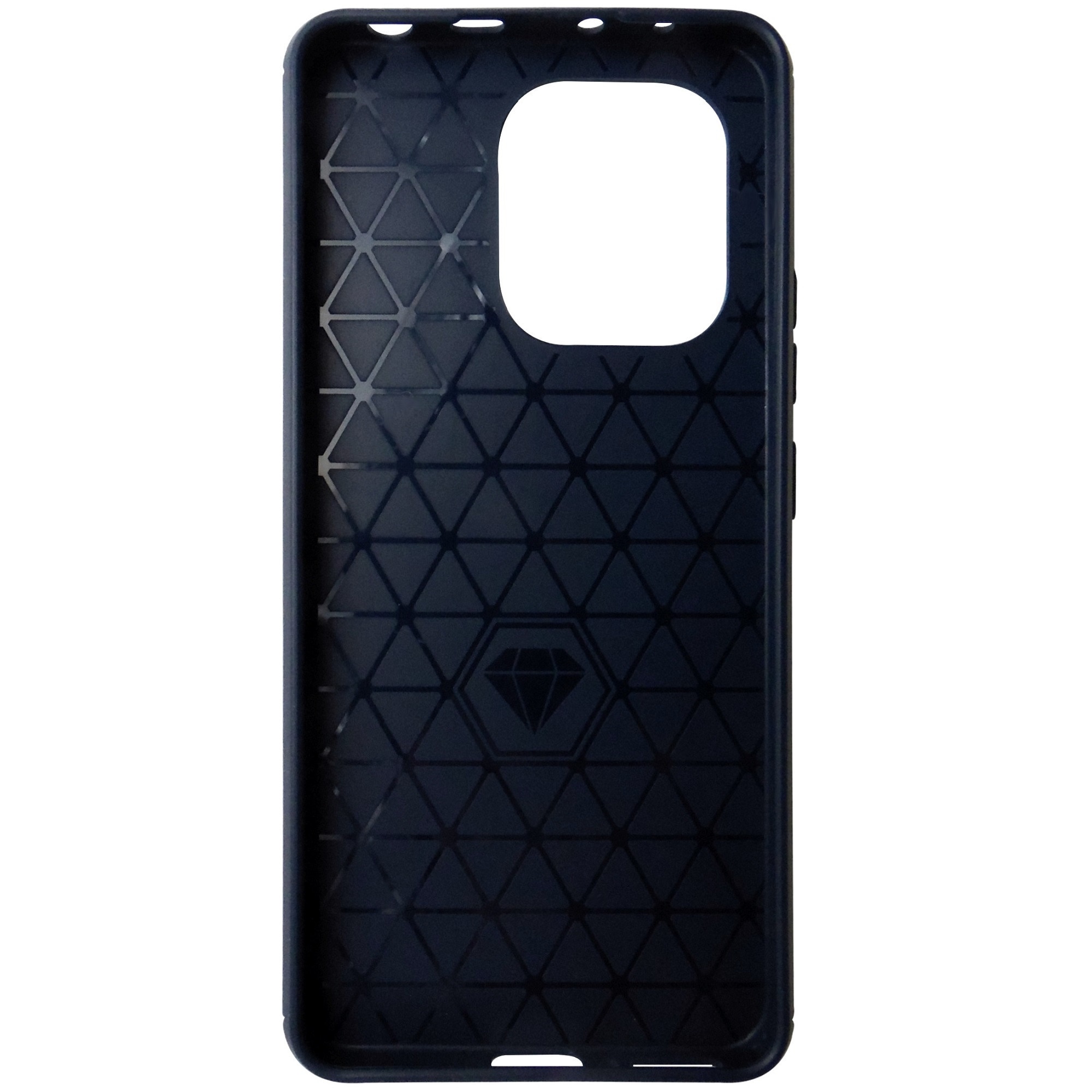 Husa tip capac spate Carbon silicon bleumarin pentru Xiaomi Redmi Note 13 4G