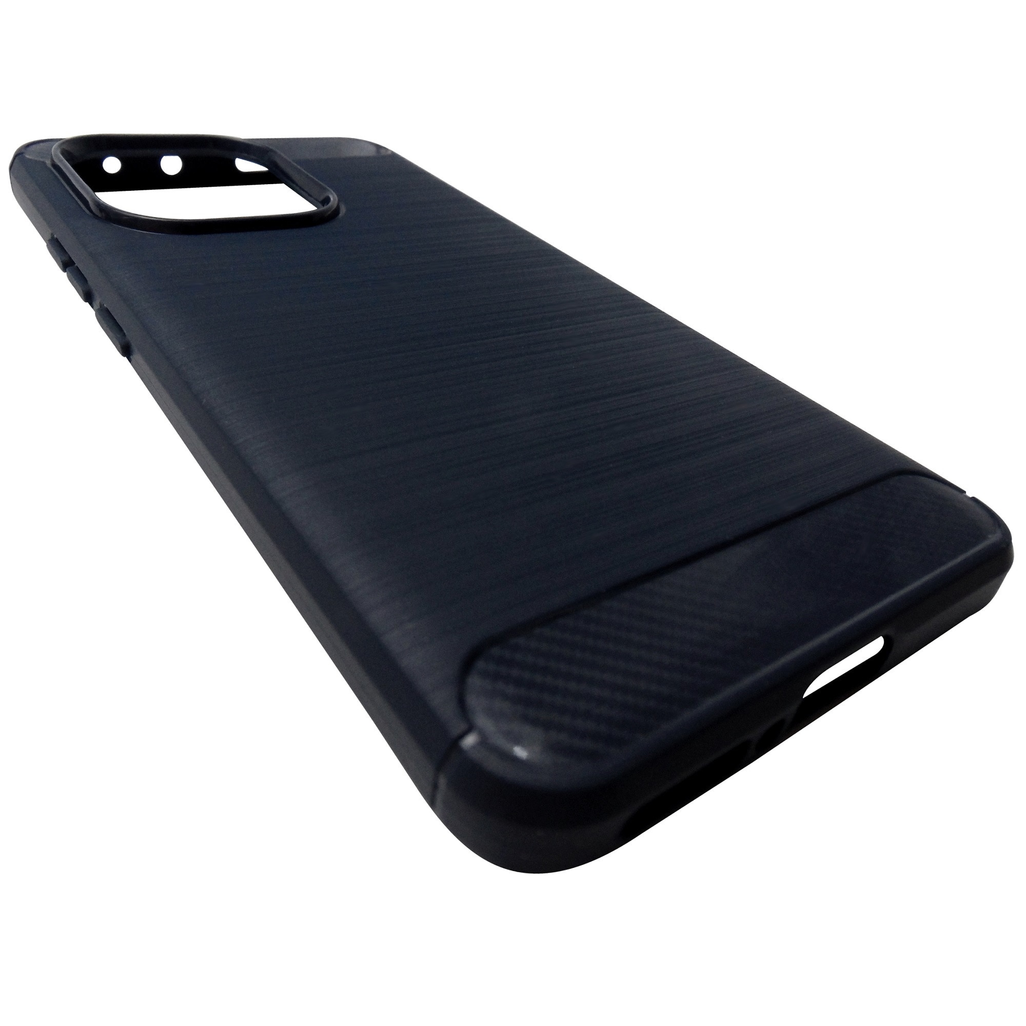 Husa tip capac spate Carbon silicon bleumarin pentru Xiaomi Redmi Note 13 4G