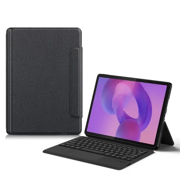 Husa cu tastatura 2-in-1 cu touchpad Bluetooth compatibila cu Lenovo Idea Tab Pro 2025 12.7 inch, piele ecologica si TPU, negru, 29 x 20 x 2.5 cm, baterie 160 mAh (autonomie 30 zile), VITERRA.4-25CDCJ-K0232-260829-4096