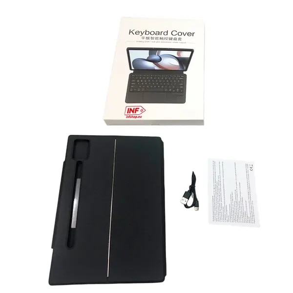 Husa cu tastatura 2-in-1 cu touchpad Bluetooth compatibila cu Lenovo Idea Tab Pro 2025 12.7 inch, piele ecologica si TPU, negru, 29 x 20 x 2.5 cm, baterie 160 mAh (autonomie 30 zile), VITERRA.4-25CDCJ-K0232-260829-4096