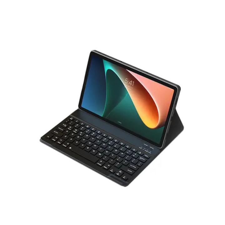 Husa cu tastatura Bluetooth 2-in-1 pentru Xiaomi Pad 5 / Pad 5 Pro, 11 inch, negru, baterie 150 mAh (pana la 40 ore)