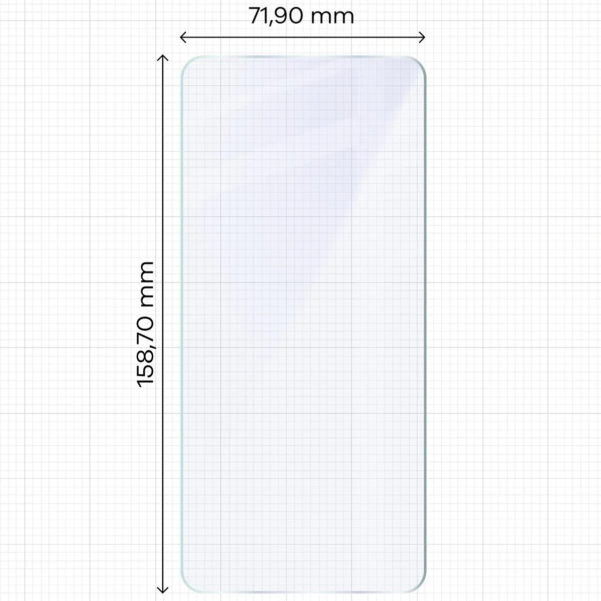 Folie sticla hibrid Bizon Hybrid Mule compatibila cu Motorola Edge 70 Max, Transparent