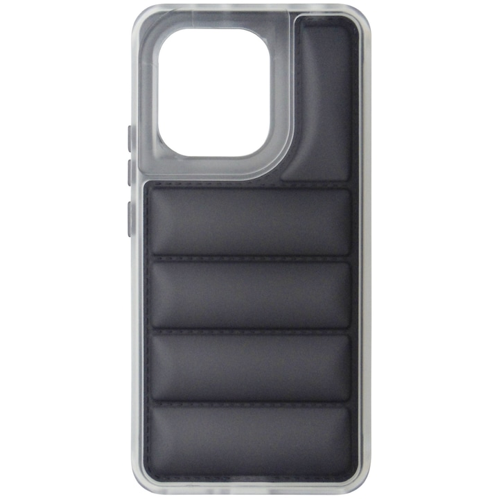 Husa spate antisoc policarbonat alb si TPU gri semitransparente, pentru Xiaomi Redmi Note 13 4G
