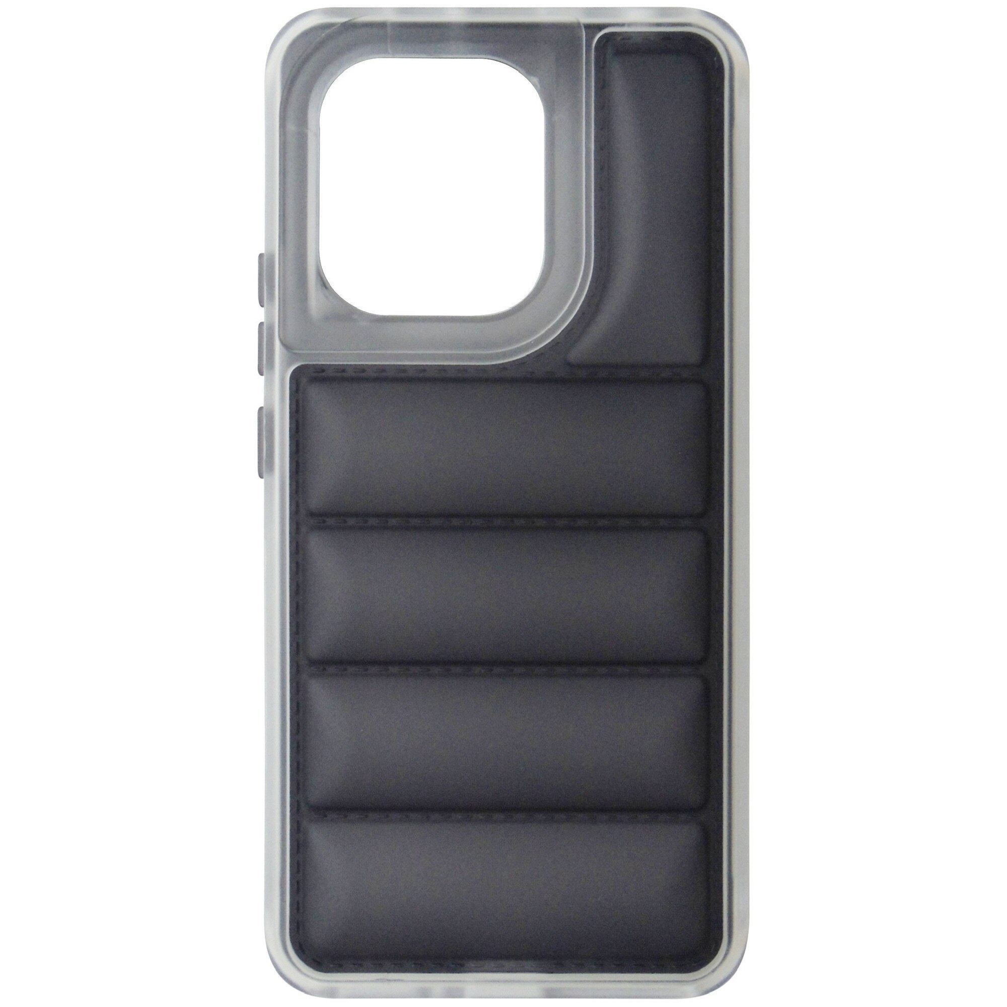 Husa spate antisoc policarbonat alb si TPU gri semitransparente, pentru Xiaomi Redmi Note 13 4G