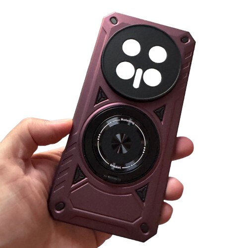 Husa Antisoc cu inel magnetic si rotativ compatibila cu Honor Magic 8 Pro, Visiniu