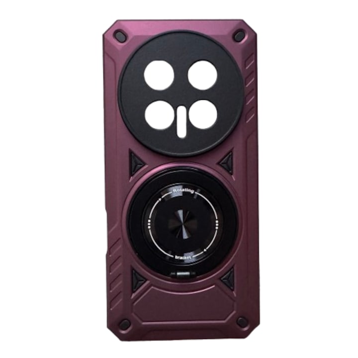 Husa Antisoc cu inel magnetic si rotativ compatibila cu Honor Magic 8 Pro, Visiniu