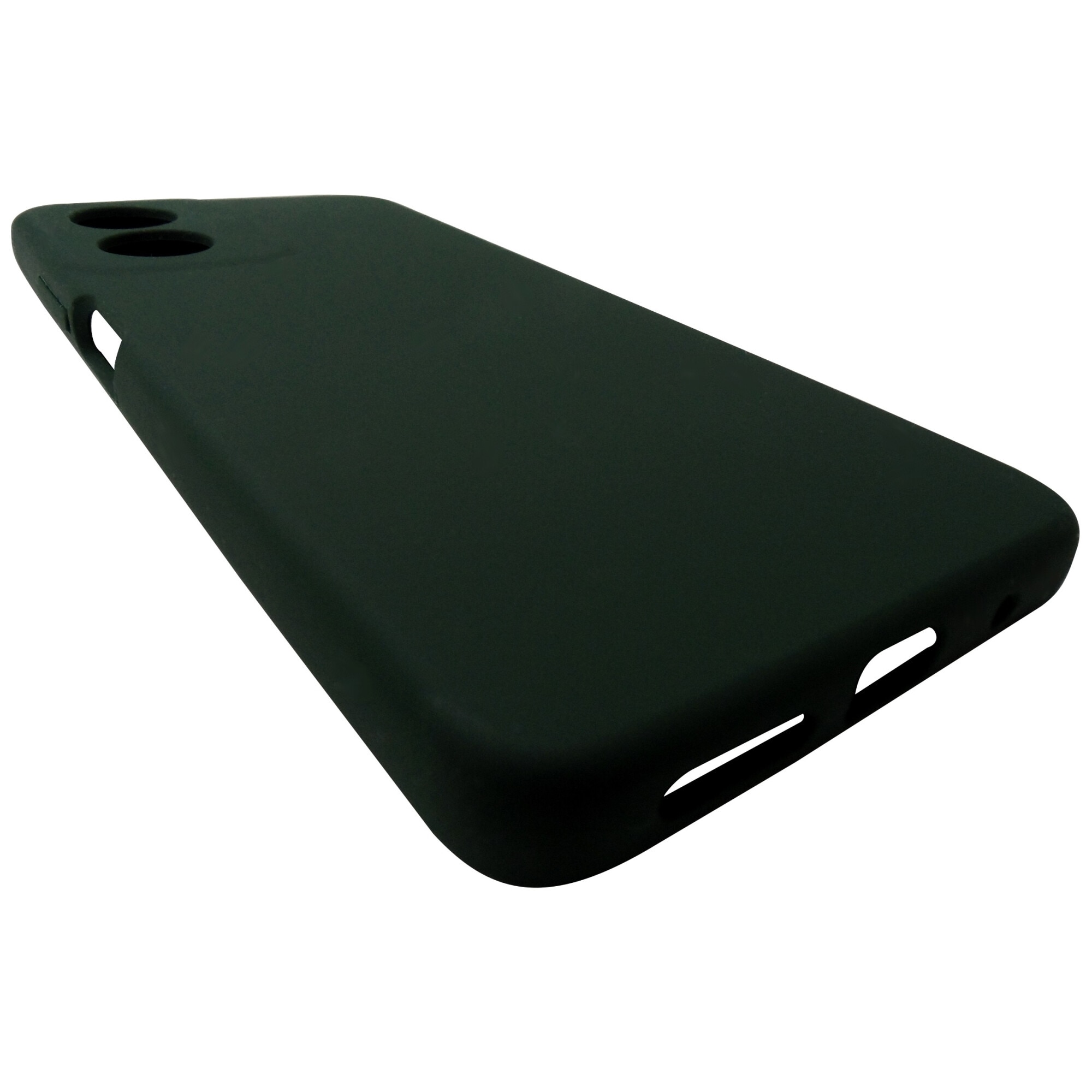 Husa silicon TPU Matte verde inchis pentru Motorola Moto G04, G04s, E14