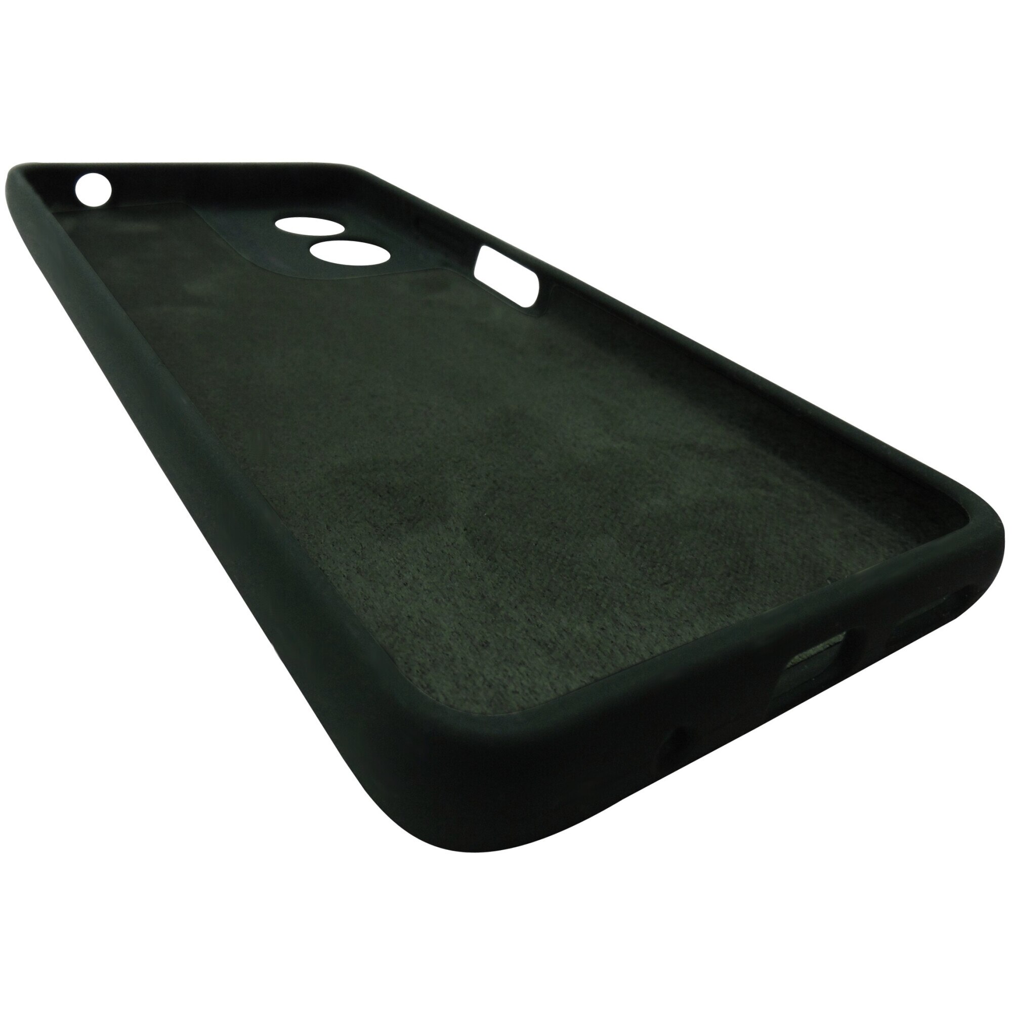 Husa silicon TPU Matte verde inchis pentru Motorola Moto G04, G04s, E14