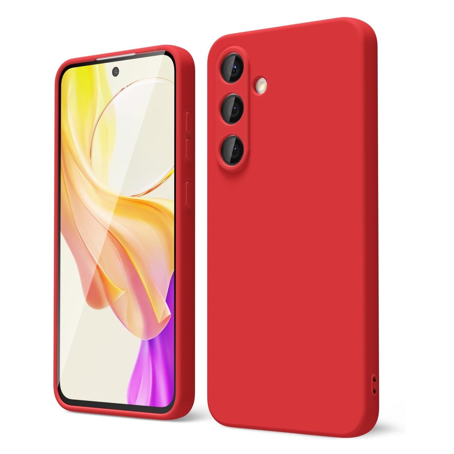 Husa pentru Samsung Galaxy A17, Protectie completa, Mata, Silicon, Rosu