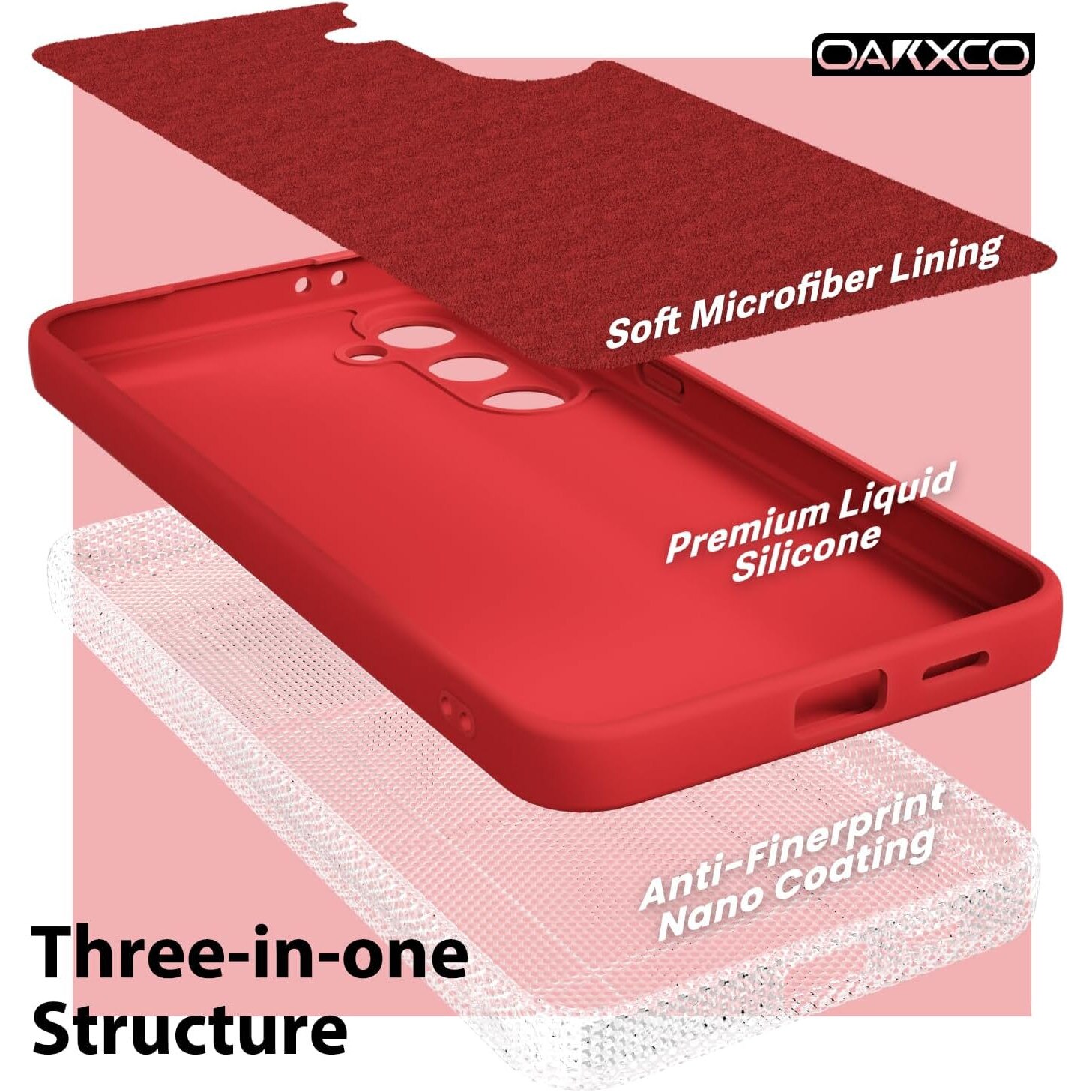 Husa pentru Samsung Galaxy A17, Protectie completa, Mata, Silicon, Rosu