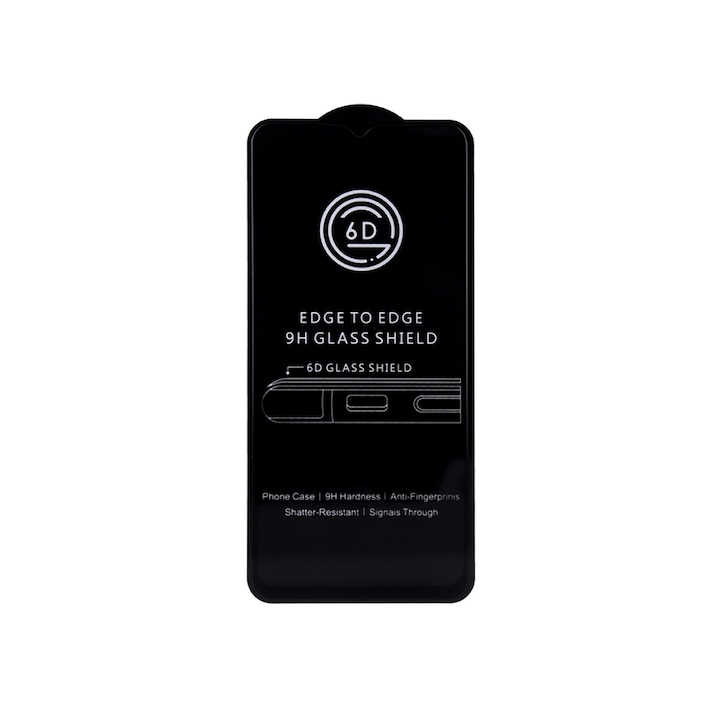 Set folie sticla securizata 6D, compatibila Honor X8 5G / Honor X6 / Honor 70 Lite, grosime 0.40 mm, duritate 9H, cu accesorii curatare si degresare