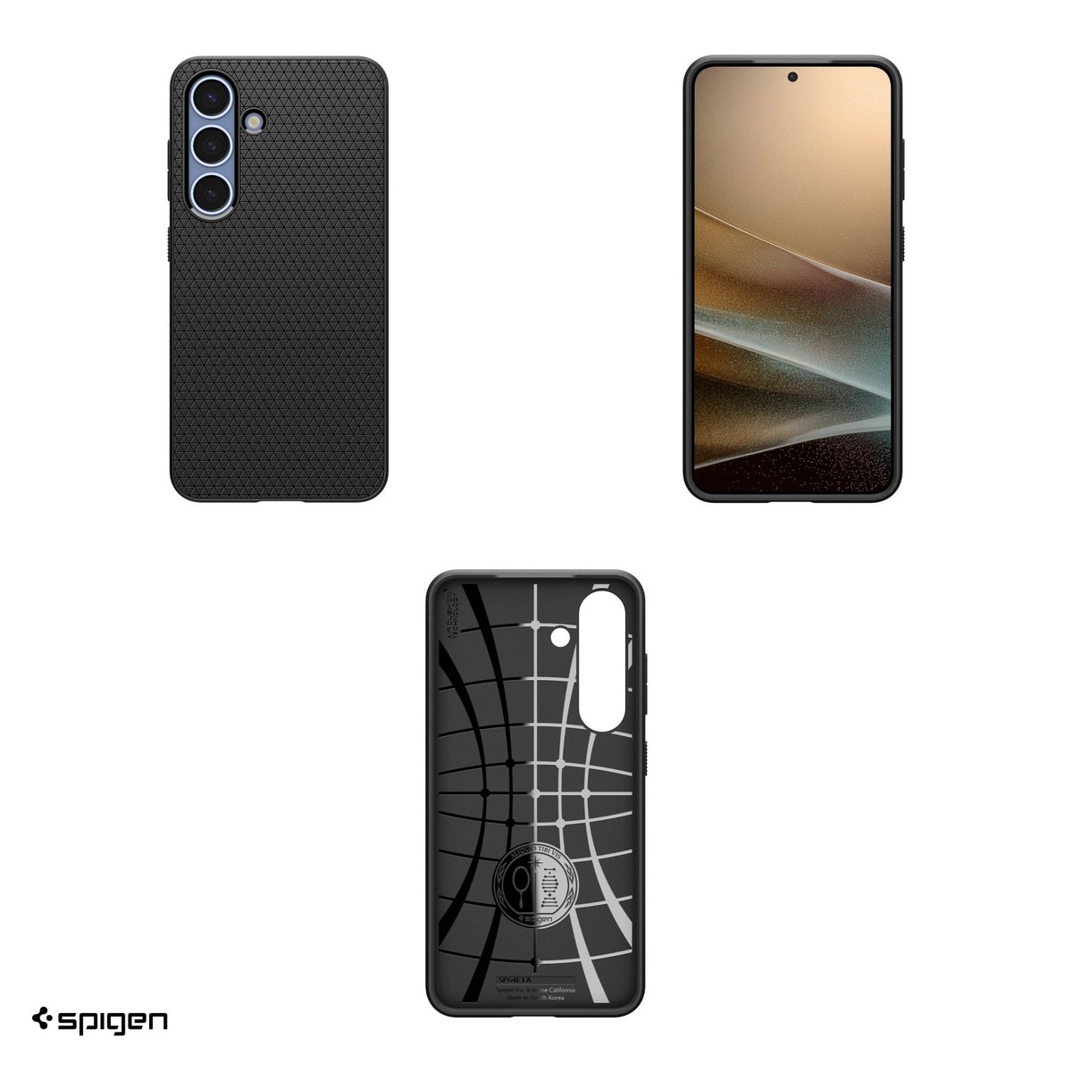Husa Spigen Liquid Air pentru Samsung Galaxy S25, Carcasa, Negru