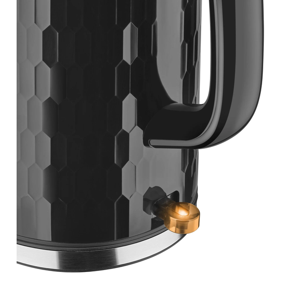 Fierbator de apa Amica KM3010, 1.7 l, 2200 W, Controler Strix, Suport pivotant la 360, Filtru anticalcar detasabil (Negru)