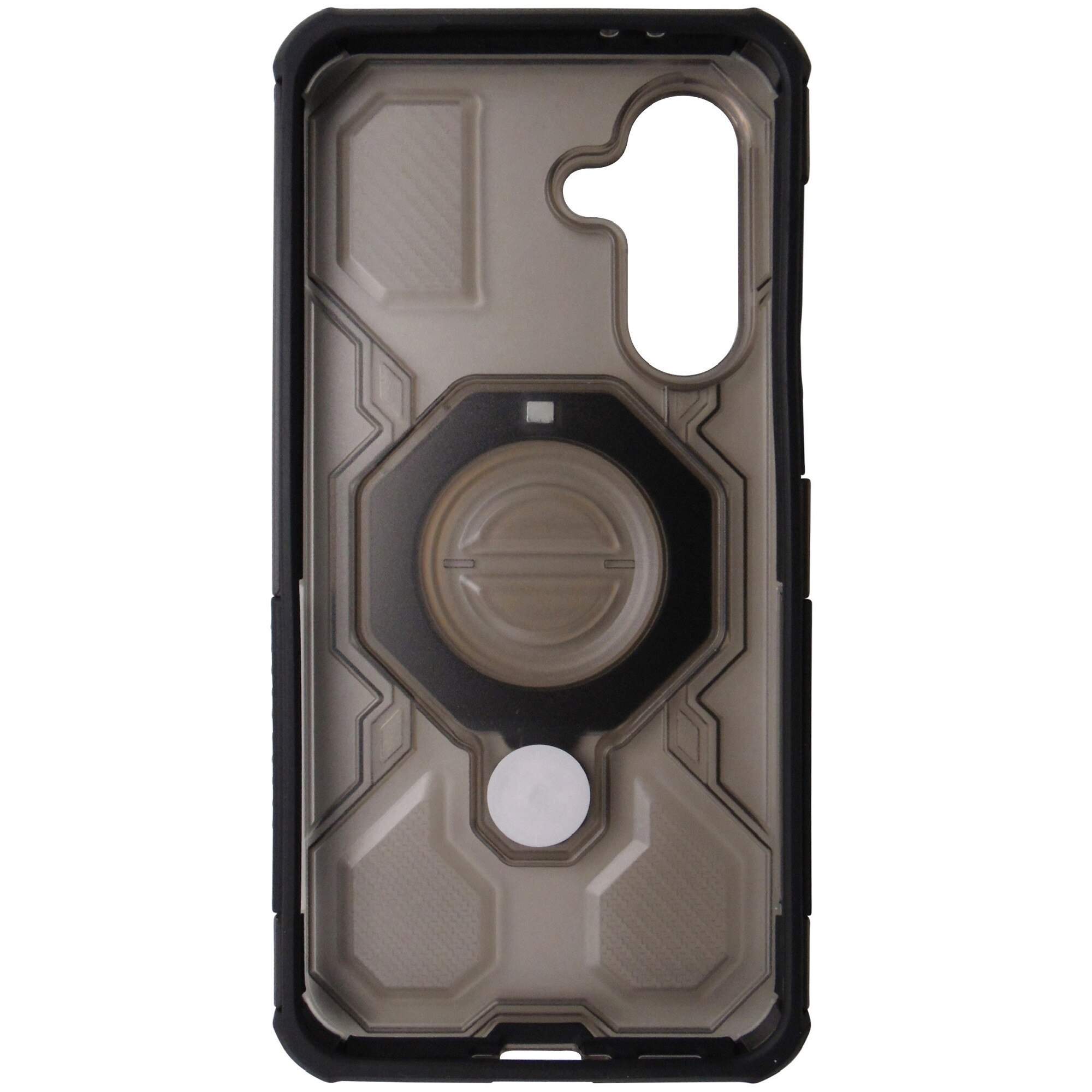 Husa spate Carbon Shield Pro cu inel si stand, TPU negru, PC fumuriu semitransparent, pentru Samsung Galaxy A37 5G