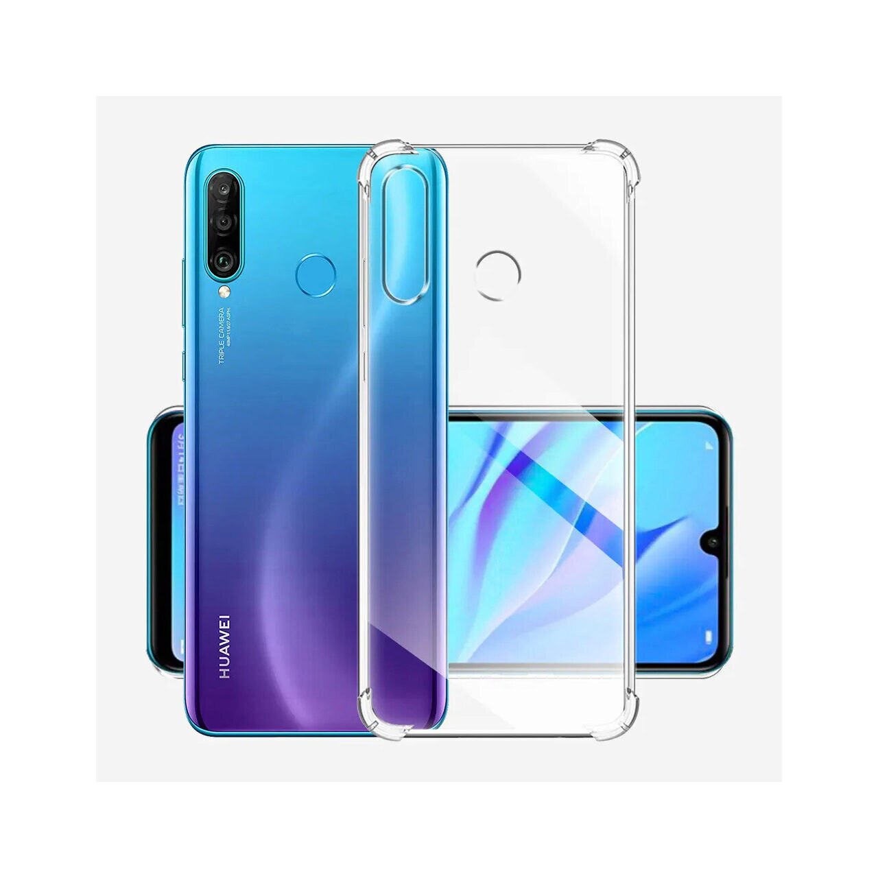 Husa pentru Huawei P30 Lite Techsuit Shockproof Silicone Transparent