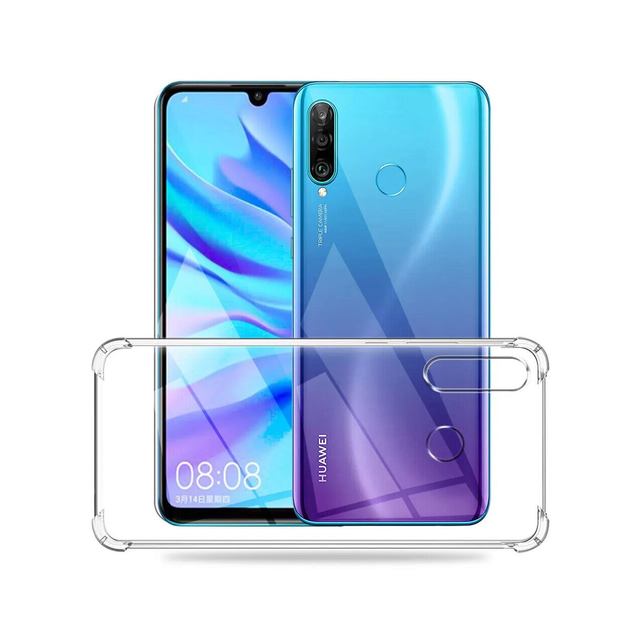 Husa pentru Huawei P30 Lite Techsuit Shockproof Silicone Transparent