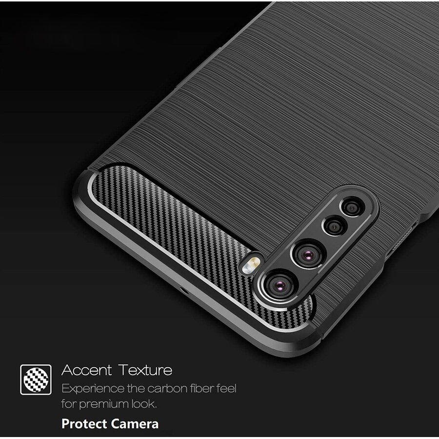 Husa pentru OnePlus Nord 5G - Techsuit Carbon Silicone - Black