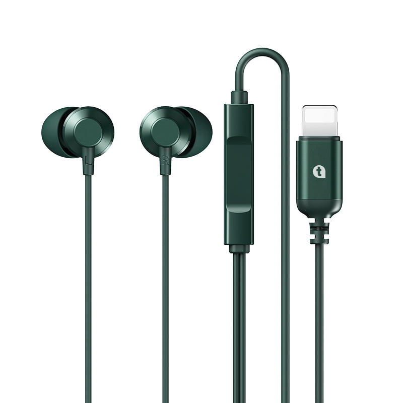 Casti In-Ear RM-512i, Lightning, Microfon, Green