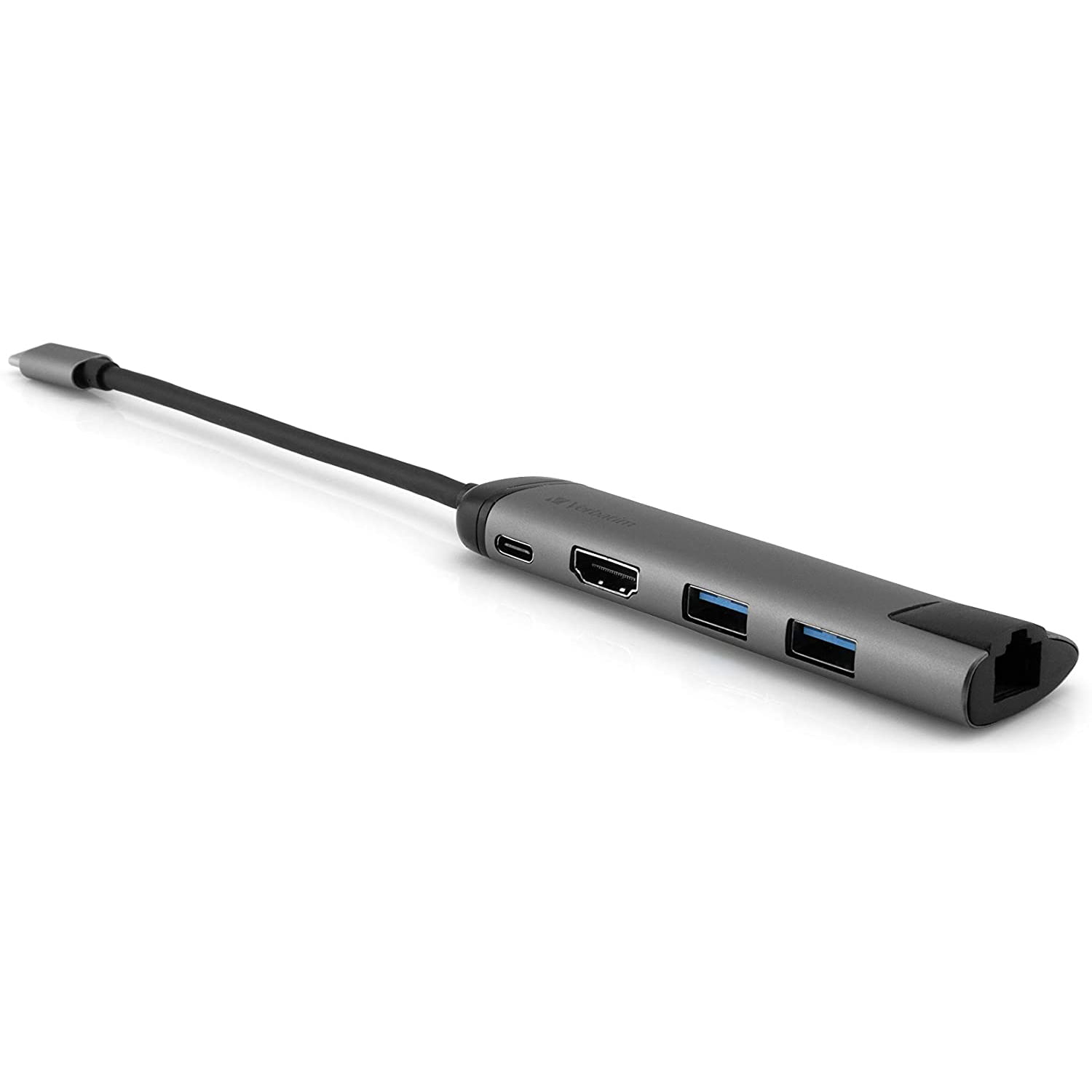 Hub Multi-Port Verbatim, 4K HDMI, USB 3.0 / Type C, RJ-45, Silver