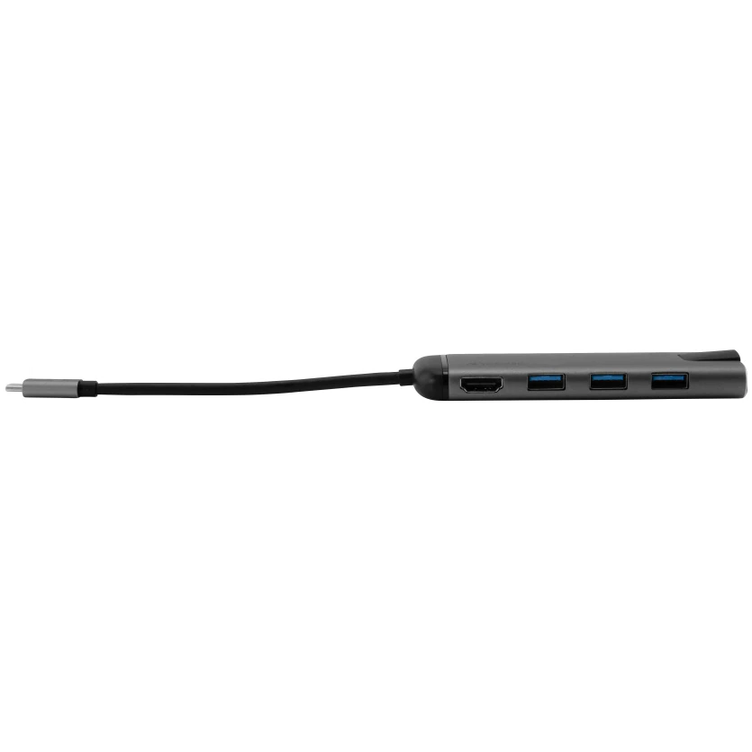 Hub Multi-Port Verbatim, 4K HDMI, USB 3.0, Card reader, RJ-45, Silver