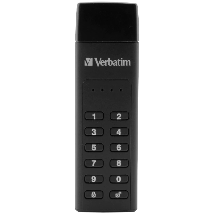 Memorie USB Verbatim Keypad Secure, 64GB, USB 3.2, Black