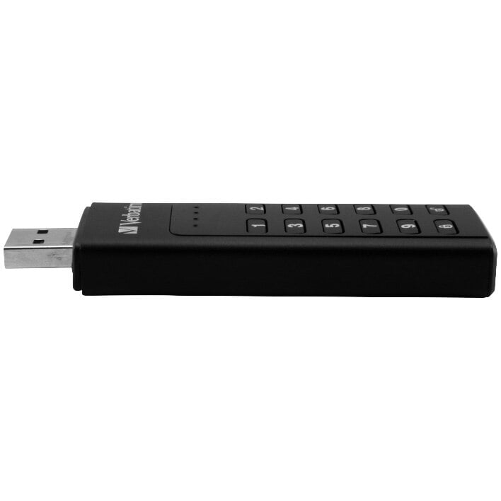 Memorie USB Verbatim Keypad Secure, 64GB, USB 3.2, Black