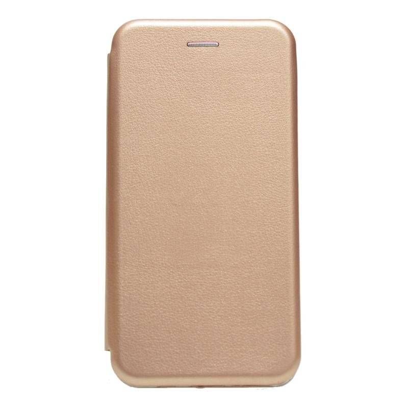 Husa Magnetic Book pentru Huawei Mate 20 Lite cu buzunar interior predestinat cardurilor, Gold