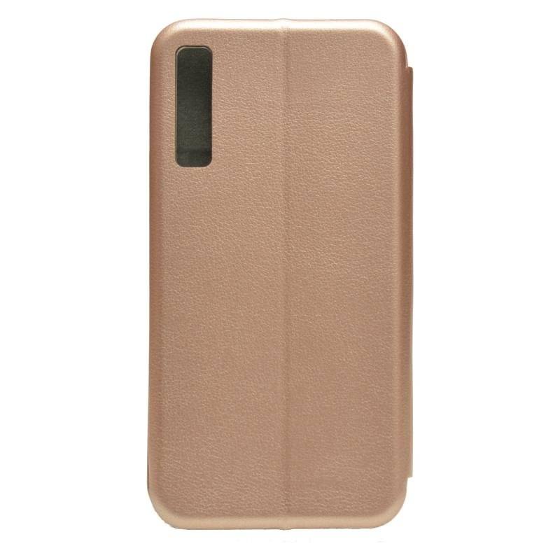 Husa Magnetic Book pentru Huawei P20 Lite cu buzunar interior predestinat cardurilor, Gold