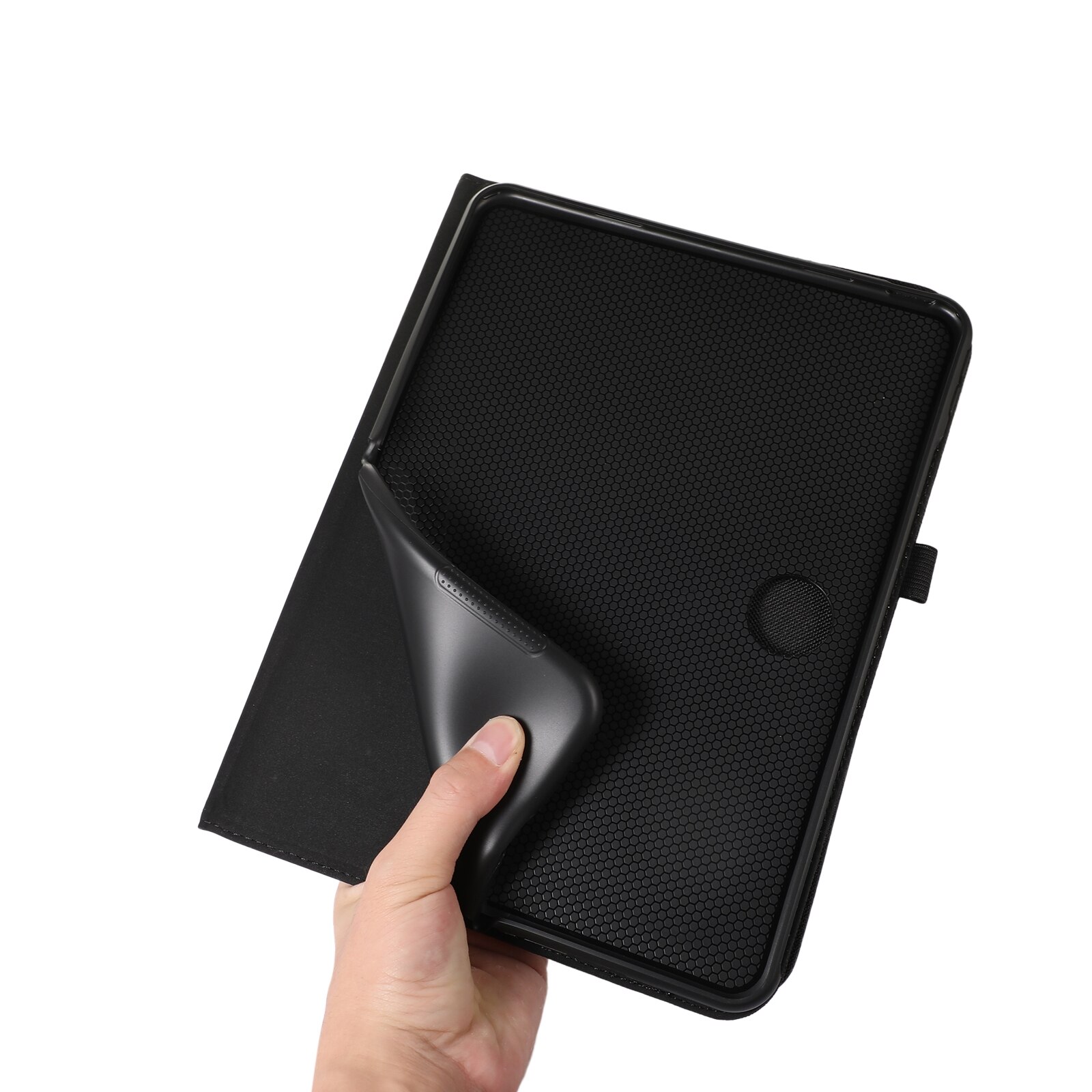 Husa tableta pentru OPPO Pad Neo 11.4, piele textila, tip carte cu suport, capac gri