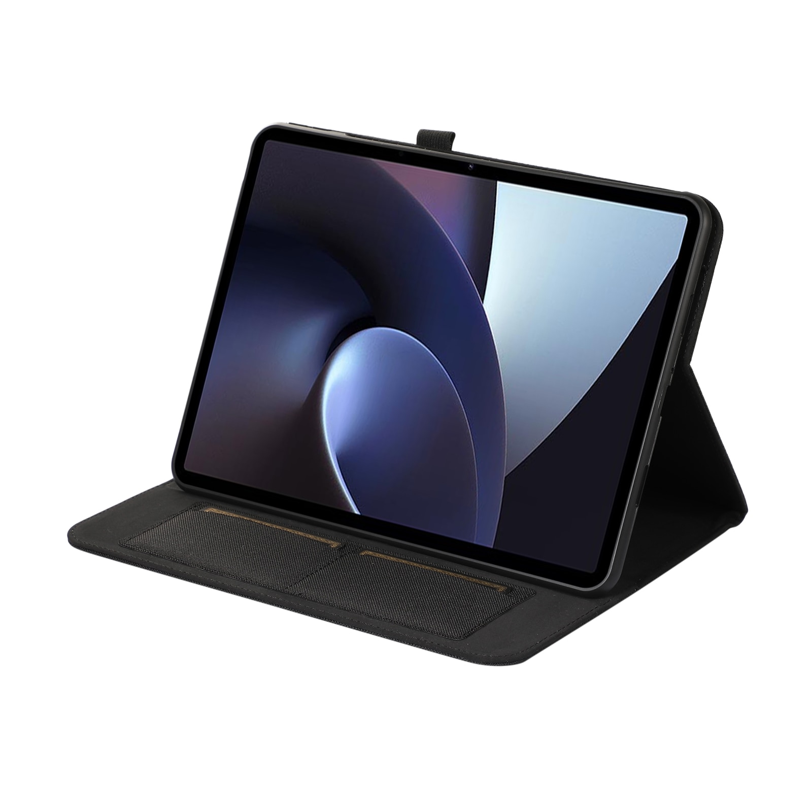 Husa tableta pentru OPPO Pad Neo 11.4, piele textila, tip carte cu suport, capac gri