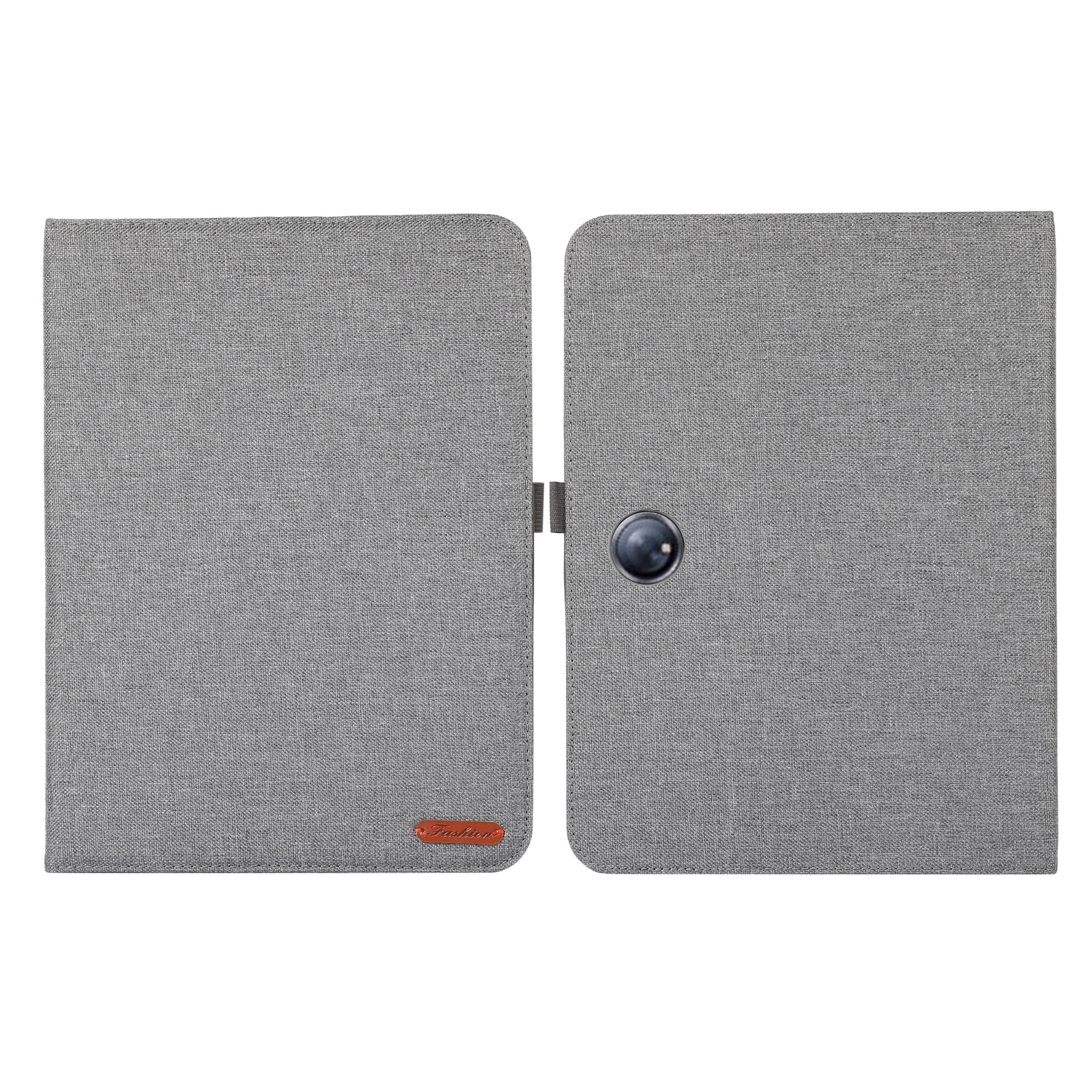 Husa tableta pentru OPPO Pad Neo 11.4, piele textila, tip carte cu suport, capac gri