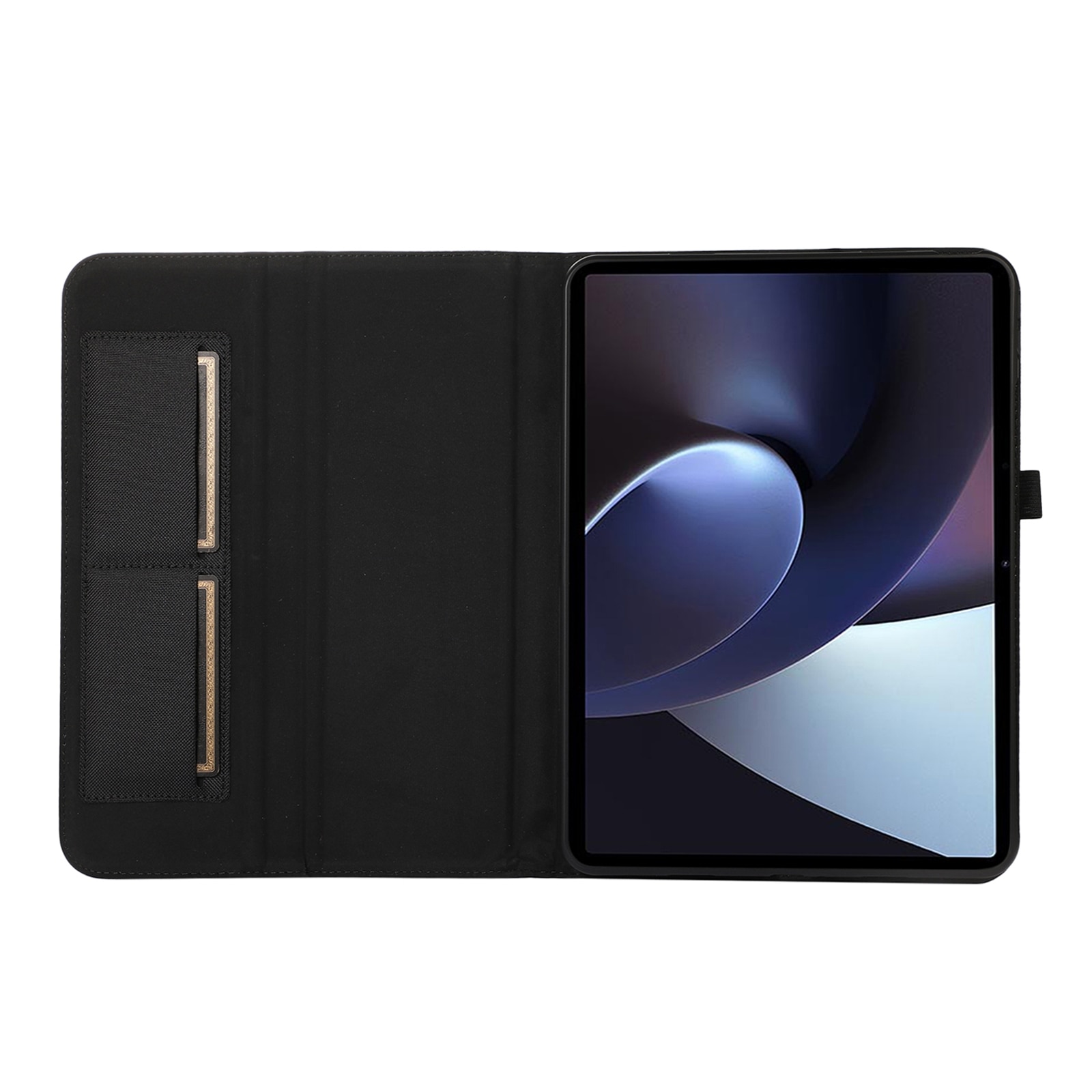 Husa tableta pentru OPPO Pad Neo 11.4, piele textila, tip carte cu suport, capac gri