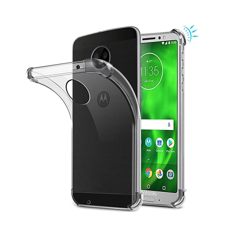 Husa Antisoc compatibila cu Motorola Moto G6 Play, Protectie antisoc, Silicon Slim, Crystal Clear