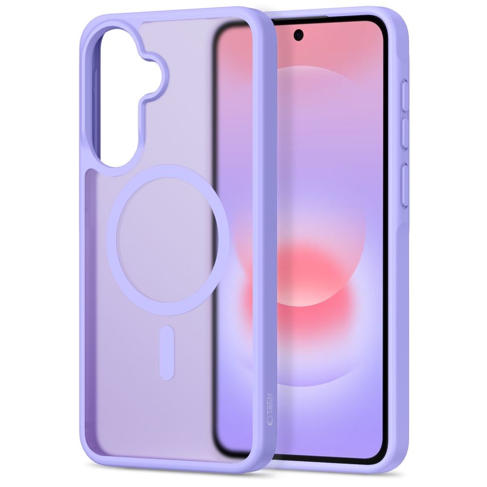 Carcasa Tech-Protect Magmat cu MagSafe compatibila cu Samsung Galaxy A57 5G, Transparent / Mov