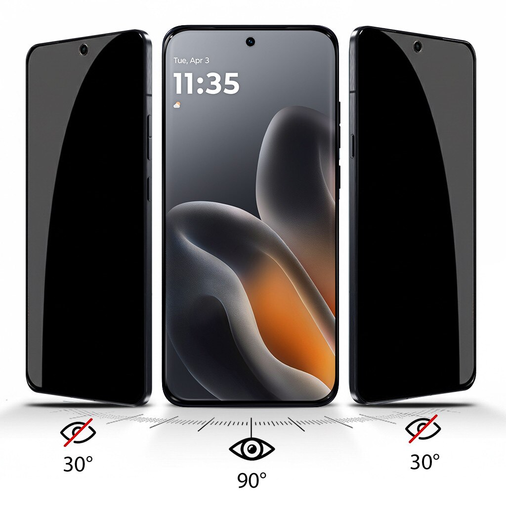 Set 2 sticle protectie ecran ERBORD Anti-Spy, Motorola Edge 70 Fusion, transparent, 9H