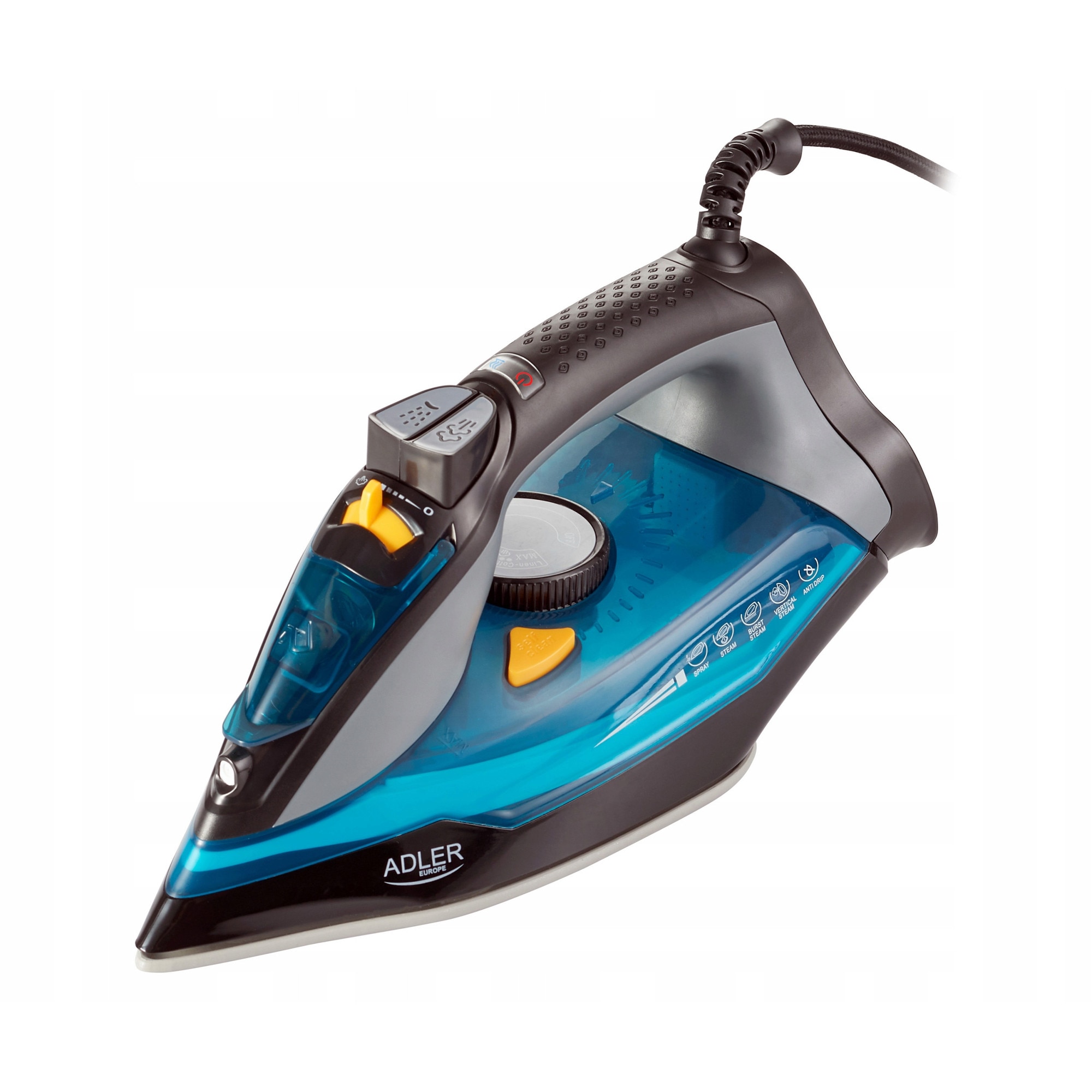 Fier de calcat cu abur Mesko Home MS 5041, 3000W, ceramic, 350ml, 28x12x14cm